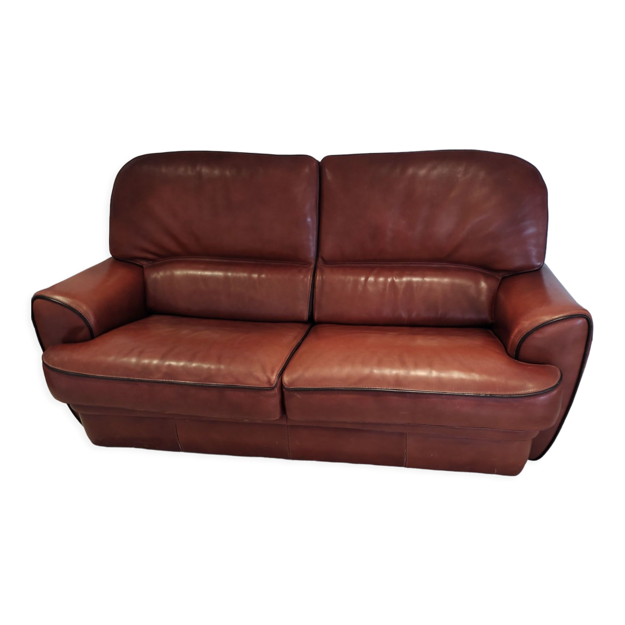 Full grain leather sofa