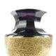 Art Deco vase, manganese glass, oroplastic, Czechoslovakia, 1930s