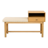 Oak 'gossip chair' bench