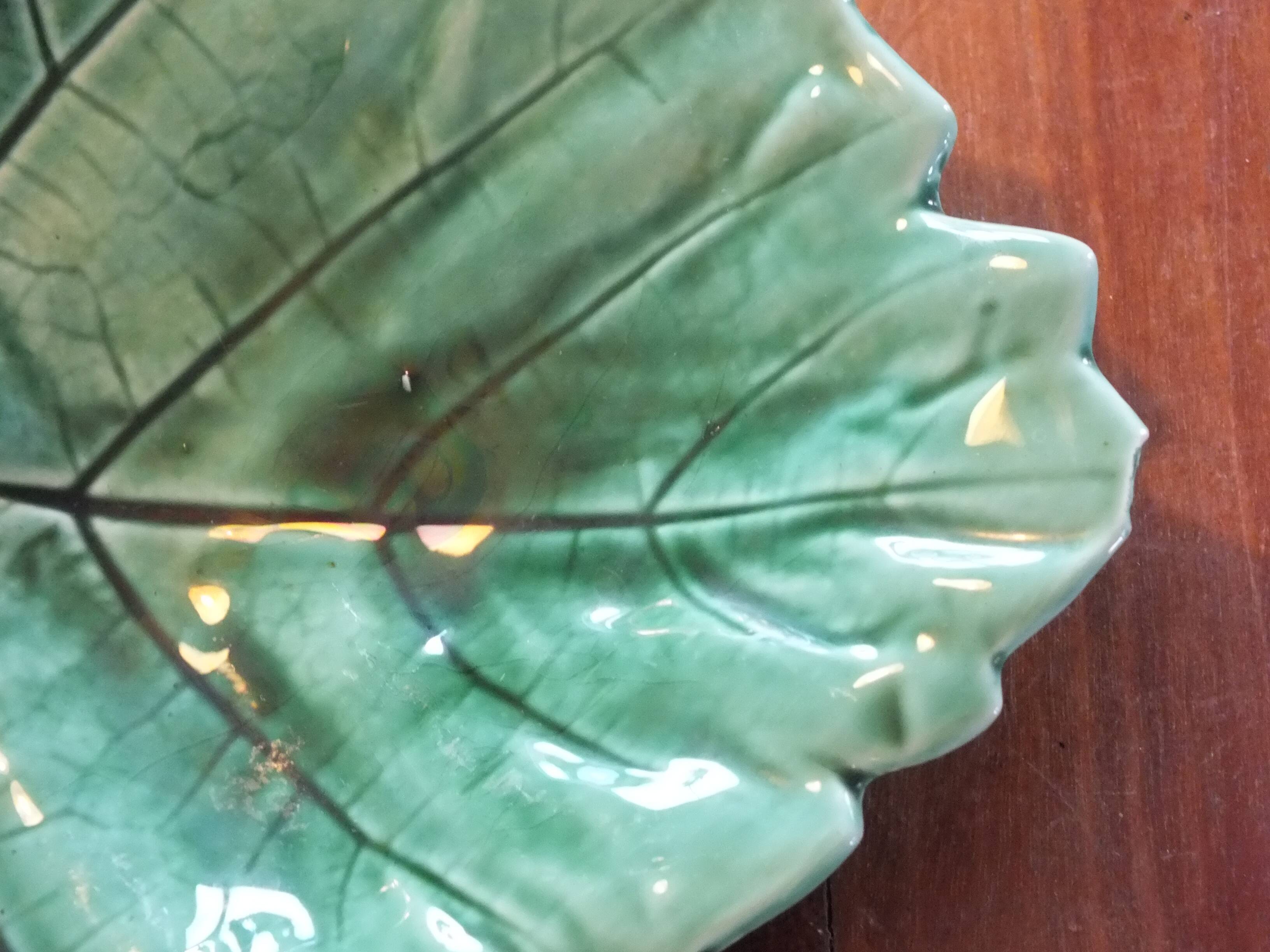 Sarreguemines leaf pocket empty cup