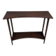 Table console postmoderne en hêtre noirci avec étagère inférieure, Italie