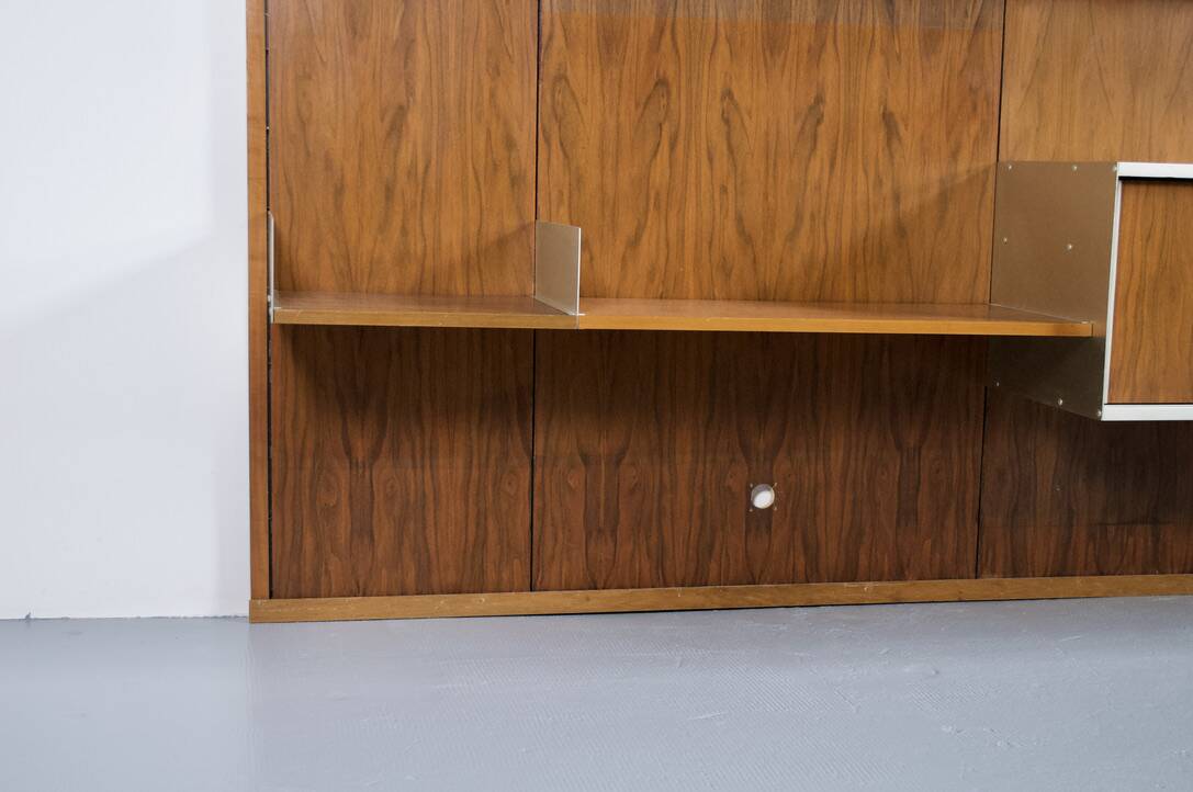 MODULAR WALL SYSTEM WITH ROSEWOOD PANELS GEORGES FRYDMAN 1970s