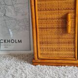 Vintage rattan sideboard