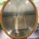 Bevelled golden oval mirror 40x51cm