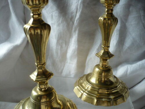 Pair of bronze candlesticks 18th century
