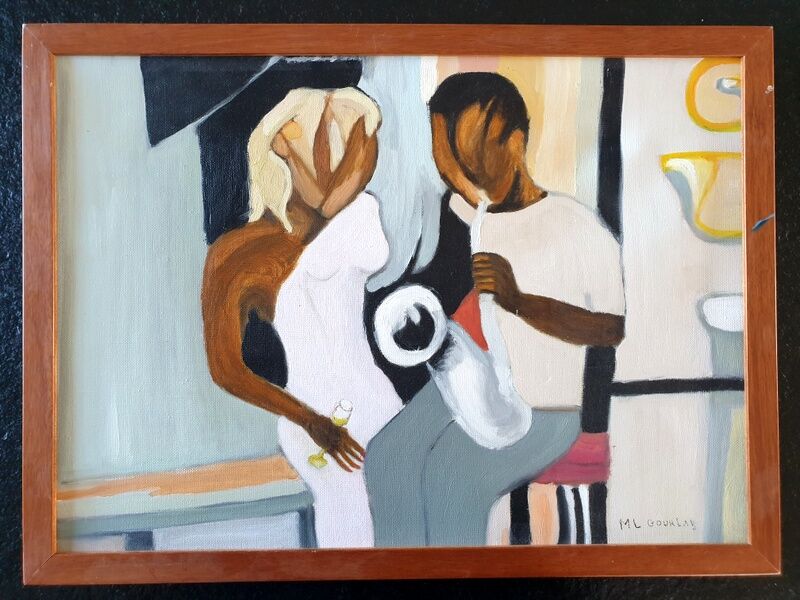 M.L Gourlay - Oil on canvas - "The saxophonist"