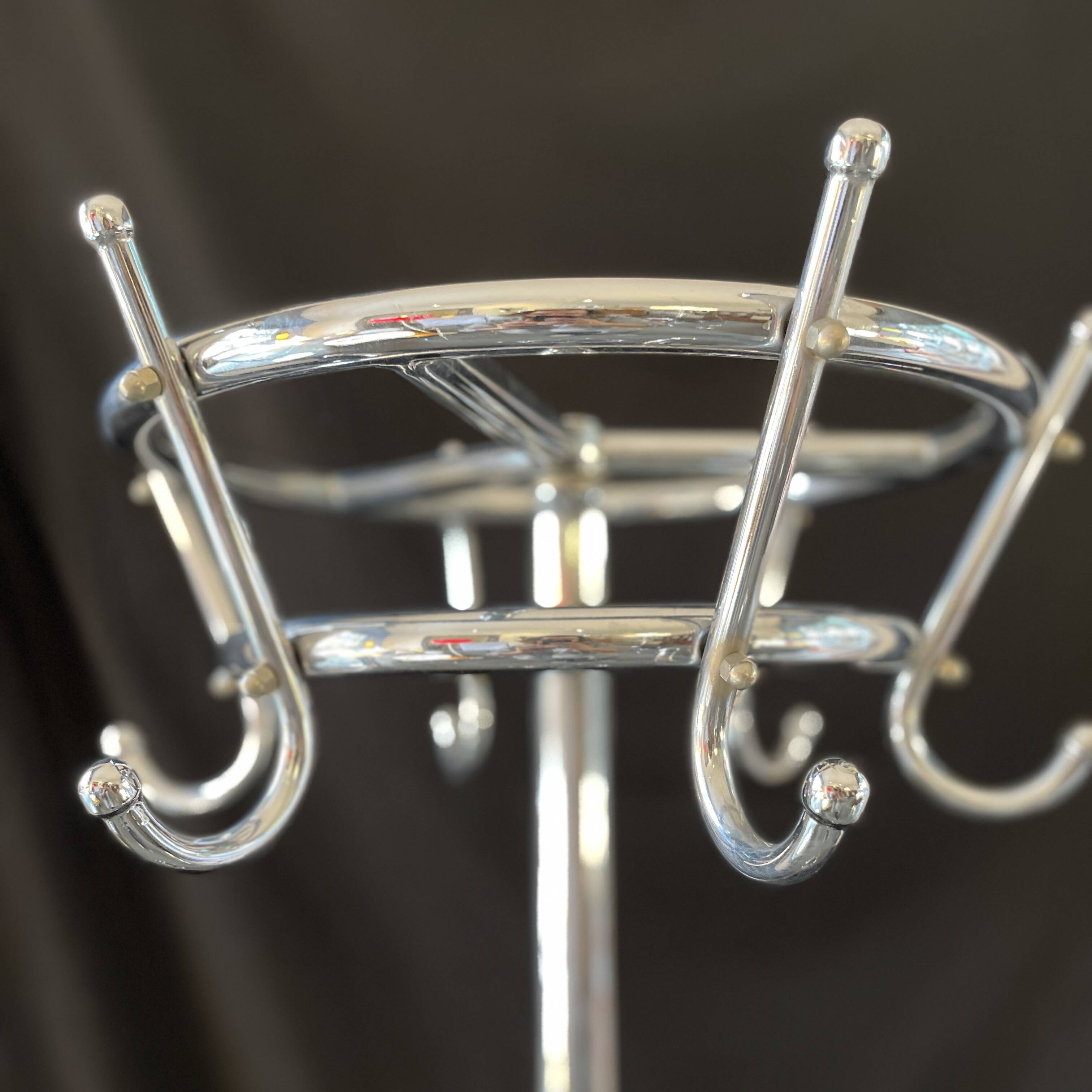 Belgian chrome coat rack from 1950