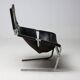 Pierre Paulin F444 chaise longue in black leather - All original, Vintage