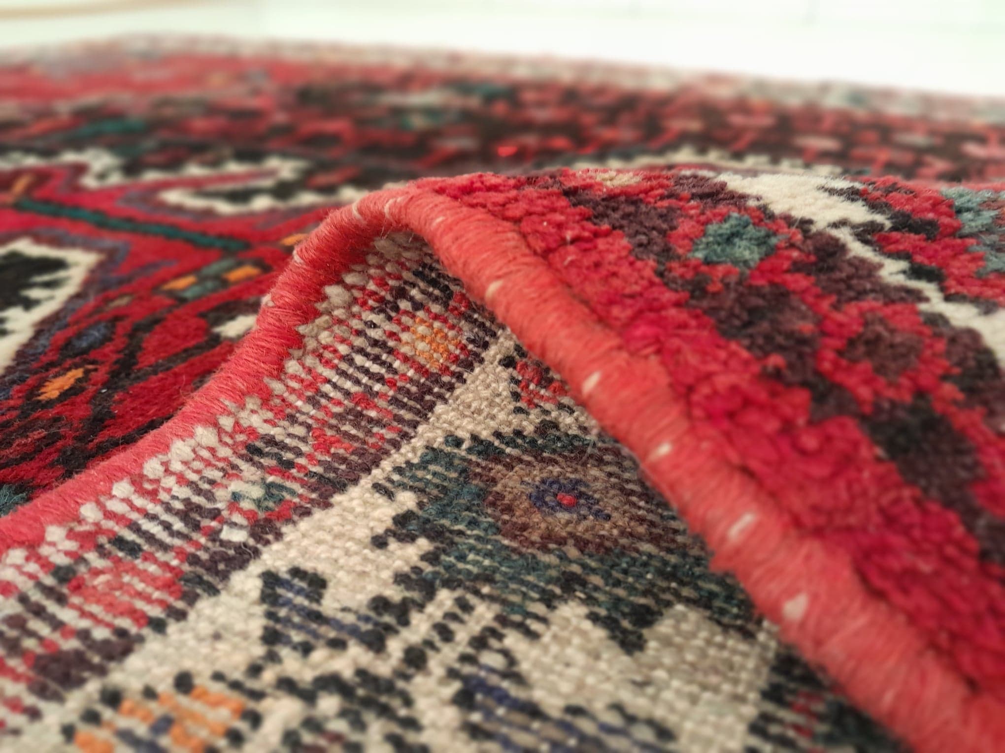 Handmade hamadan persian carpet 185x115cm