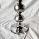 Large vintage floor lamp base in chrome metal and brushed aluminum
