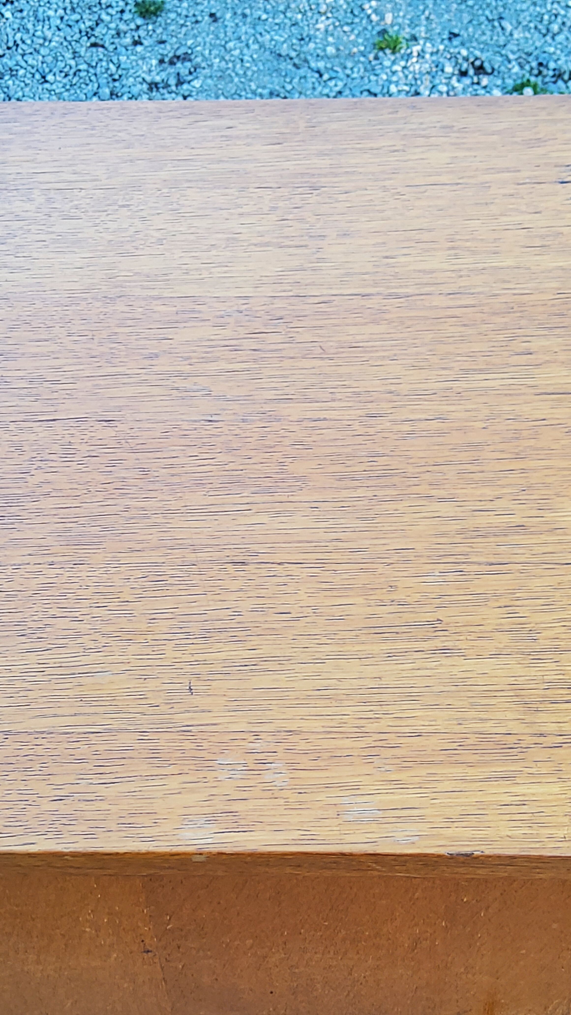 Vintage gold blond oak row 3 sliding doors