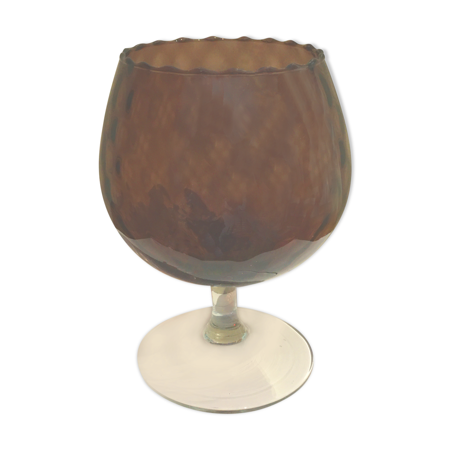 Purple blown glass cup