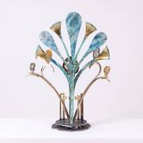 Agate lamp sculpture. Work of art craftsmanship.