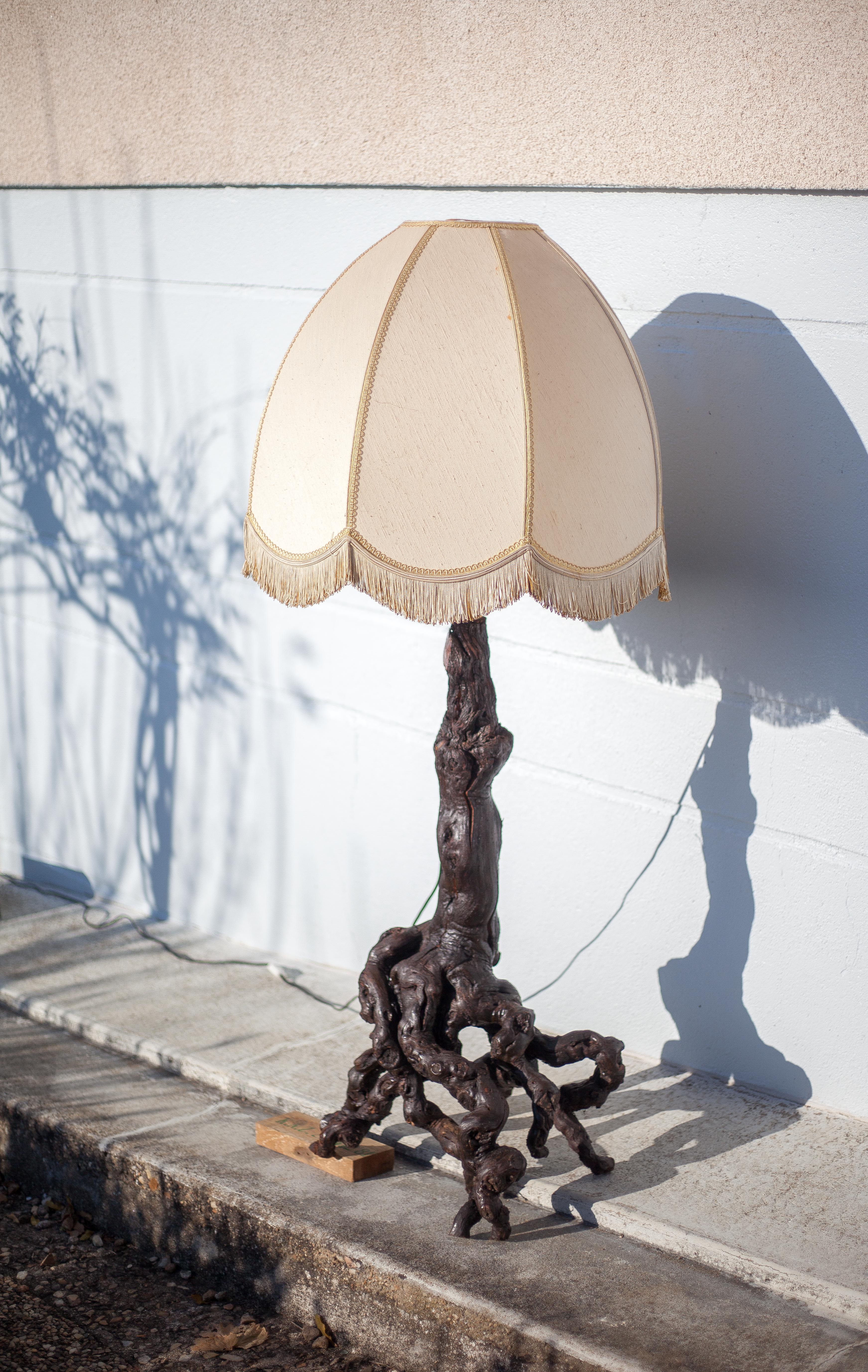 Floor lamp, floor lamp, vine vine and lampshade, large living room lamp, chalet, countryside