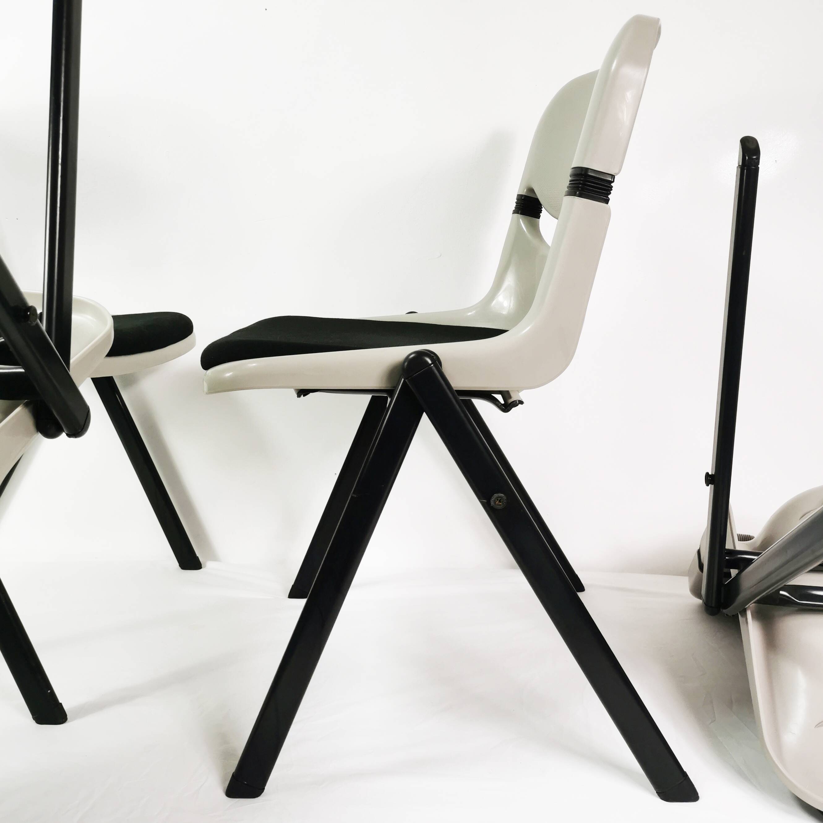 Space age chairs, Vitra Dorsal, designed by G.Piretti & E. Ambas, Italy