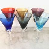 Set of 6 colored alcohol glasses