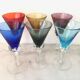 Set of 6 colored alcohol glasses