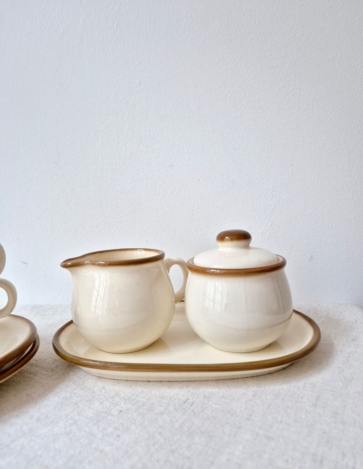 Set of 2 vintage coffee cups, pot and sugar bowl '1970s - Torgau