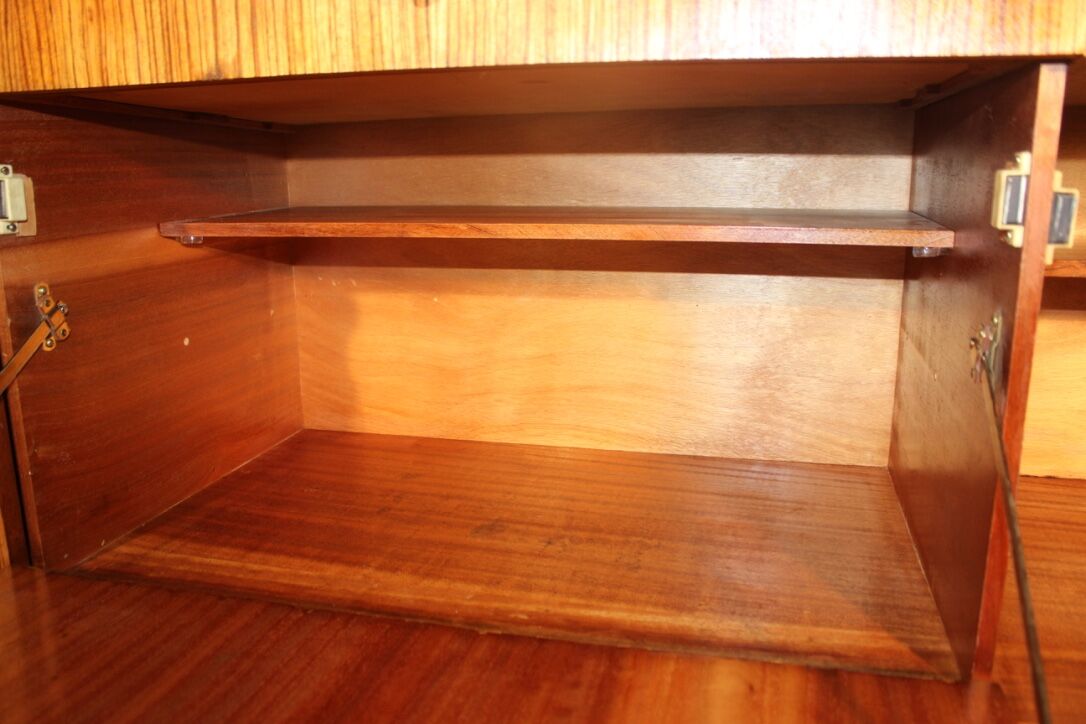 Teak and zebrano sideboard