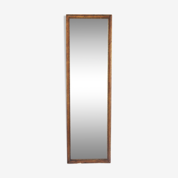 Miroir doré en bois ancien - 116x35cm