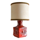 Red ceramic table lamp Germany 1970s