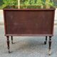 Vintage mahogany & gold rolling accent table (TV / bar / hi-fi furniture)