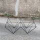 Metal and glass coffee table, 1980