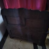 Old Breton enclosed bed chest bench