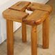 Vintage pine stool by Olof Ottelin - 1960