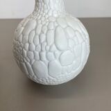 Set of 2 Original OP Art Biscuit Porcelain Vases by AK Kaiser, Germany, 1970s