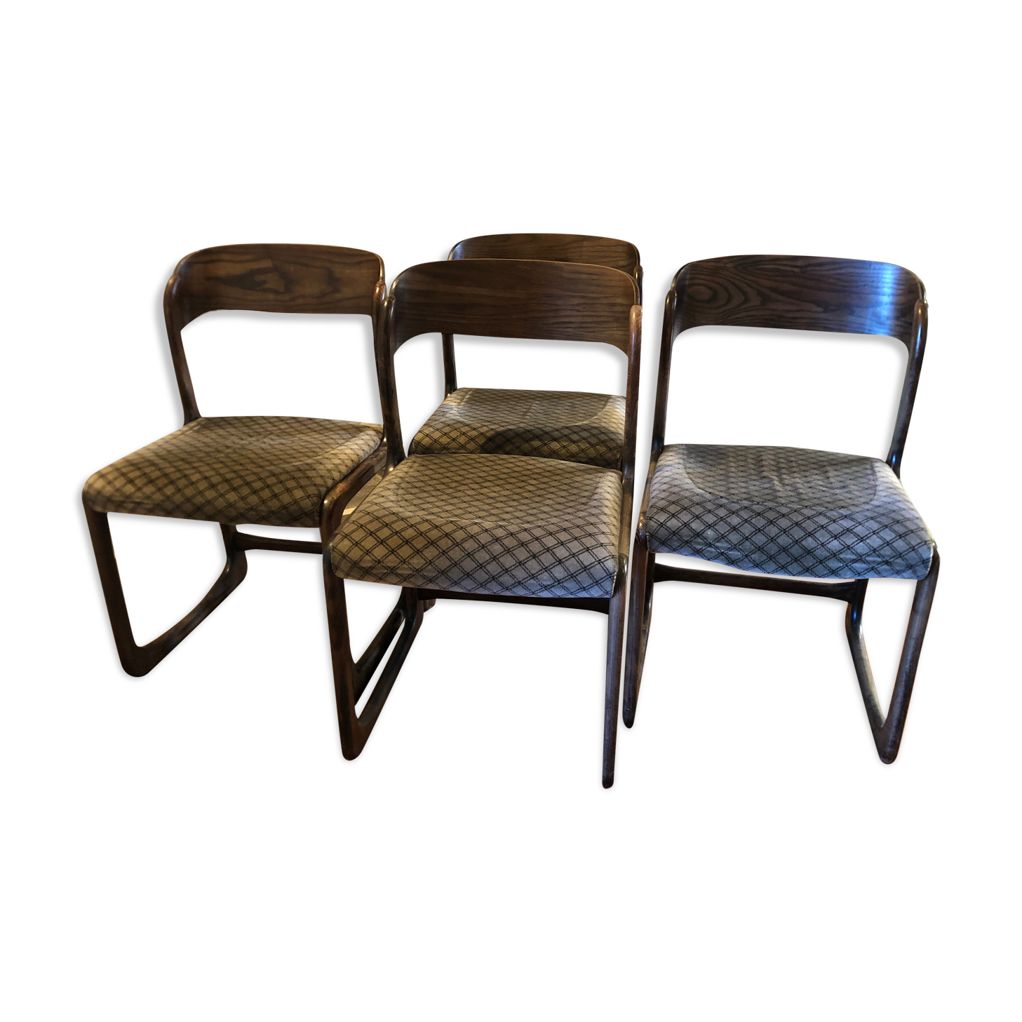 4 Baumann chairs model sled