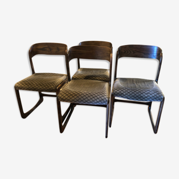 4 chaises Baumann modèle traineau