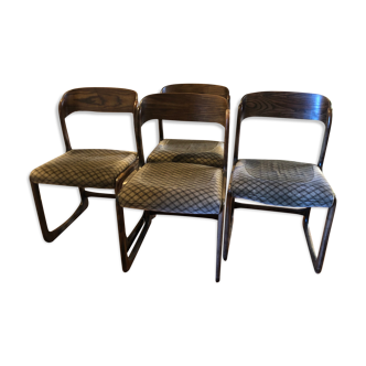 4 chaises Baumann modèle traineau