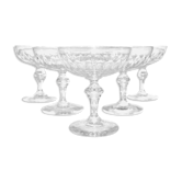 6 old champagne cups cristal cut from olives oves - Baccarat St Louis