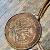 Set of 8 chairs in curved wood Art Nouveau, by Fischel Kohn