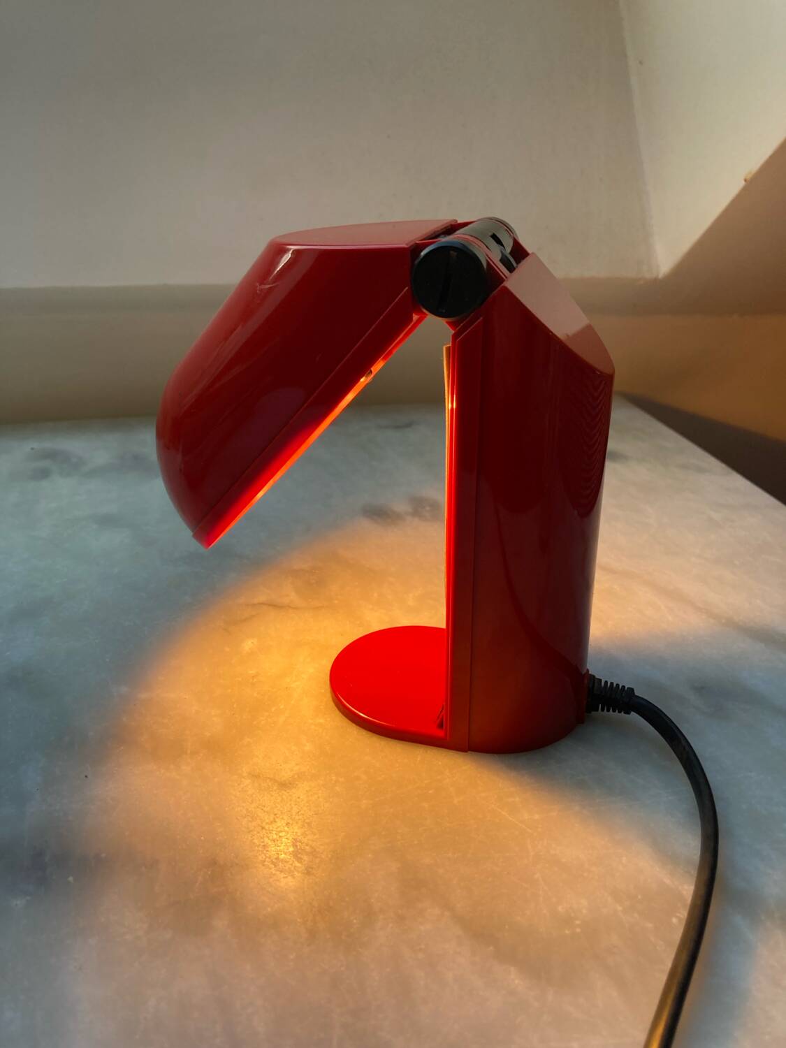 Tronconi red folding desk lamp vintage 70s