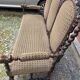 Three-seater armchair in Louis XIII style made of oak from the 19th century.