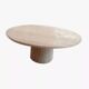Table basse circulaire Omega - Travertin Naturel