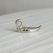 set of 6 metal knife holders in the shape of a swan,