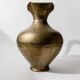 Vintage brass vase from the 1940s, hand-hammered metal, amphora shape, Italian design from the 1940s.