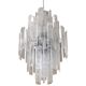 Huge strips “listelli alabastro” murano glass chandelier