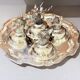 Italian Silver-Plated Animal Head Liqueur Cups with Matching Serving Tray Set 6