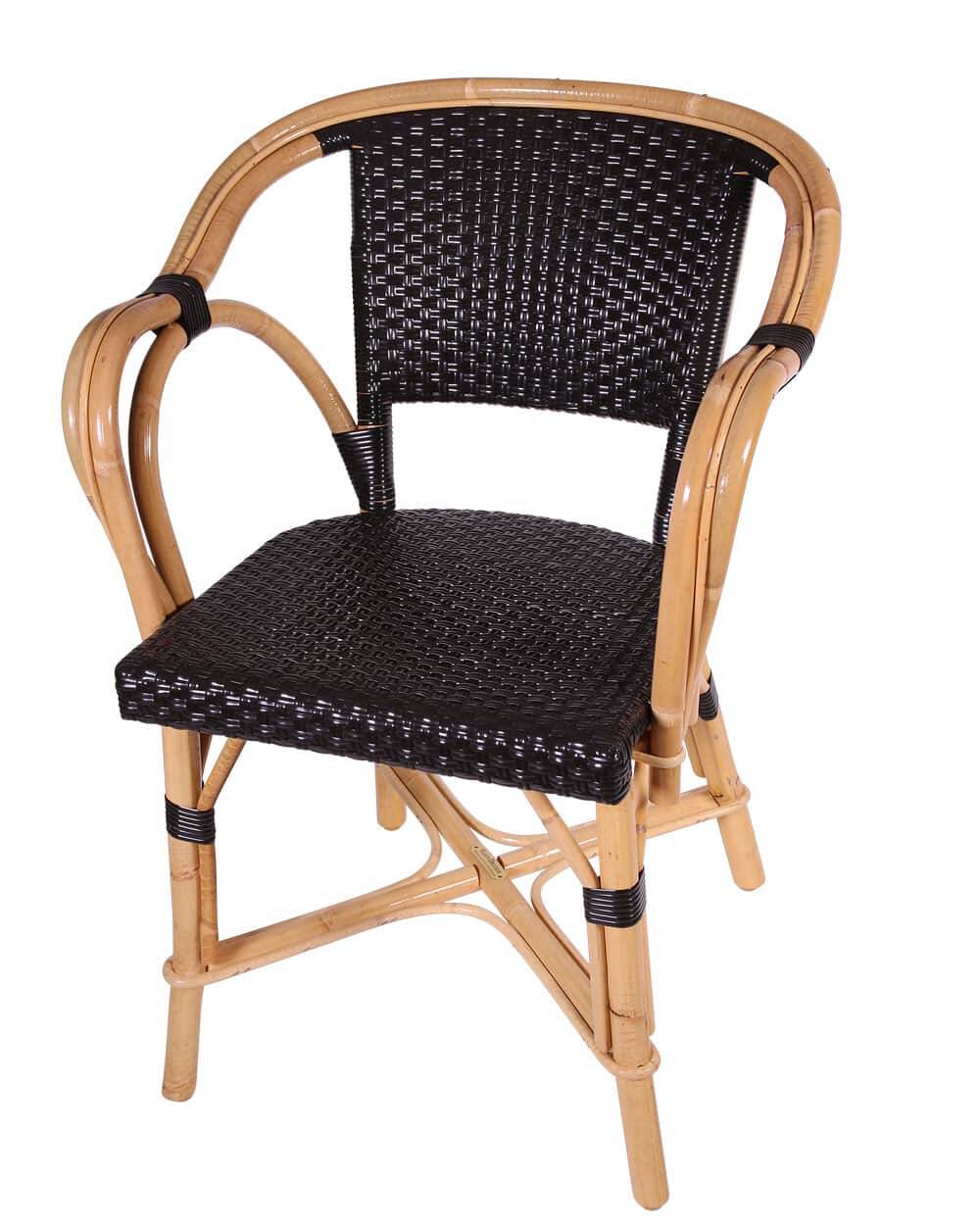 Black Précatelan armchair