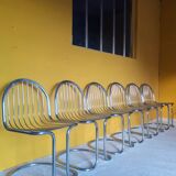 6 designer wired chairs vintage 1970