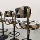 Tabourets de bar Cobra au design suédois vintage Borje Johanson « Design géométrique »