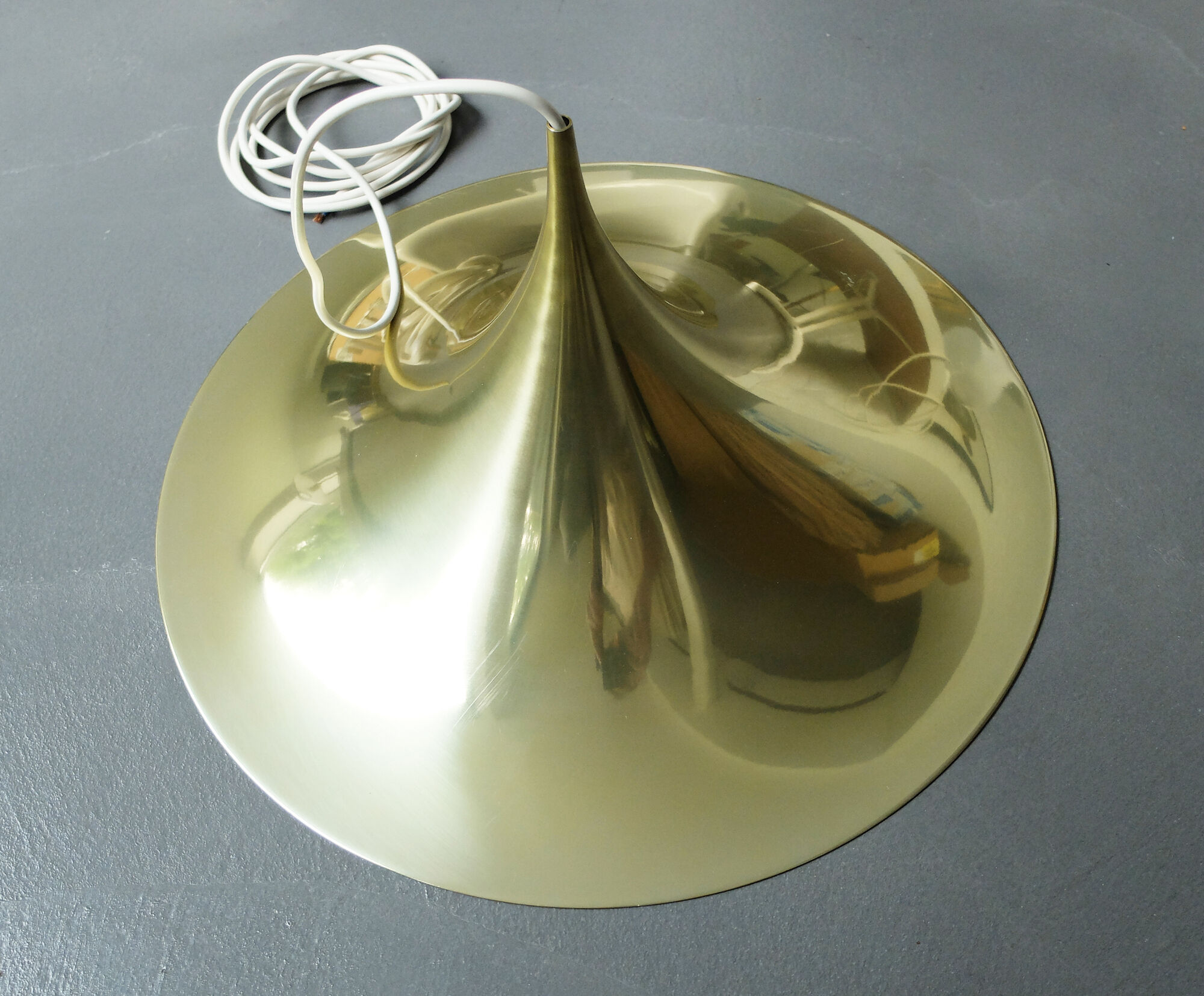 Semi brass hanging lamp design Claus Bonderup & Thorsten Thorup for Fog-Morup, Denmark
