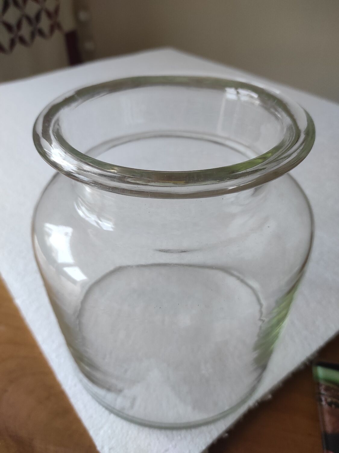 Thick glass vase