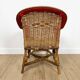 Duo d'anciens fauteuils en osier adulte et enfant