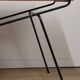 Vintage side coffee table in black lacquered metal and oak, 1950