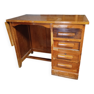 Children's desk or shorthand desk in oak from the 1950s